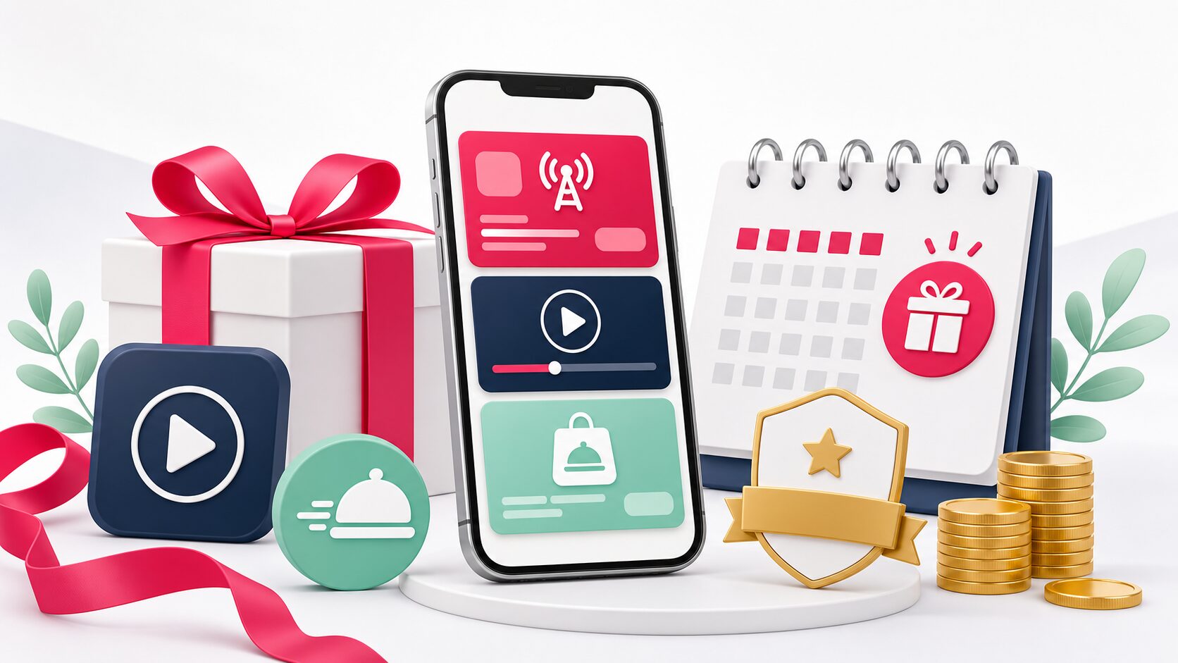 楽天モバイルのRakuten最強U-NEXTとUber One 1年無料特典のイメージ