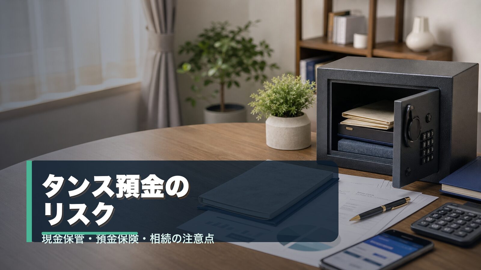 タンス預金のリスクと現金保管の注意点を整理するイメージ