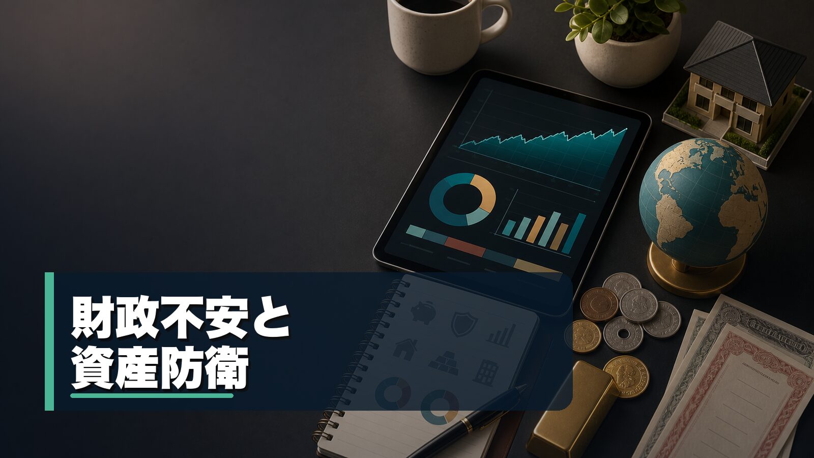 財政不安と資産防衛の方法を整理するイメージ