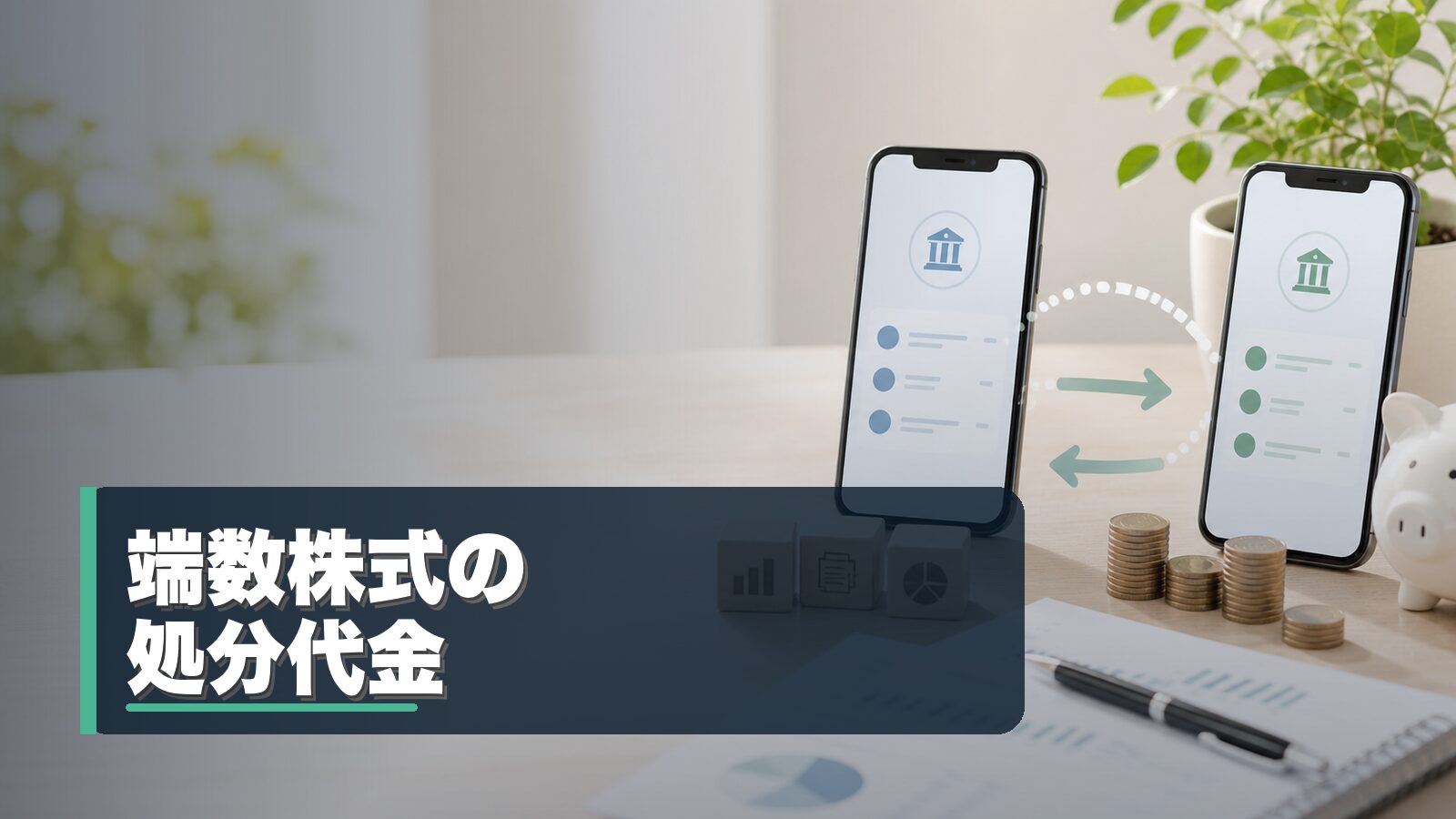 端数株式処分代金領収証の換金方法を整理するイメージ