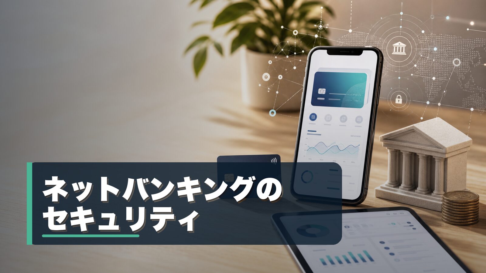 ネットバンキングのセキュリティ対策を表すイメージ