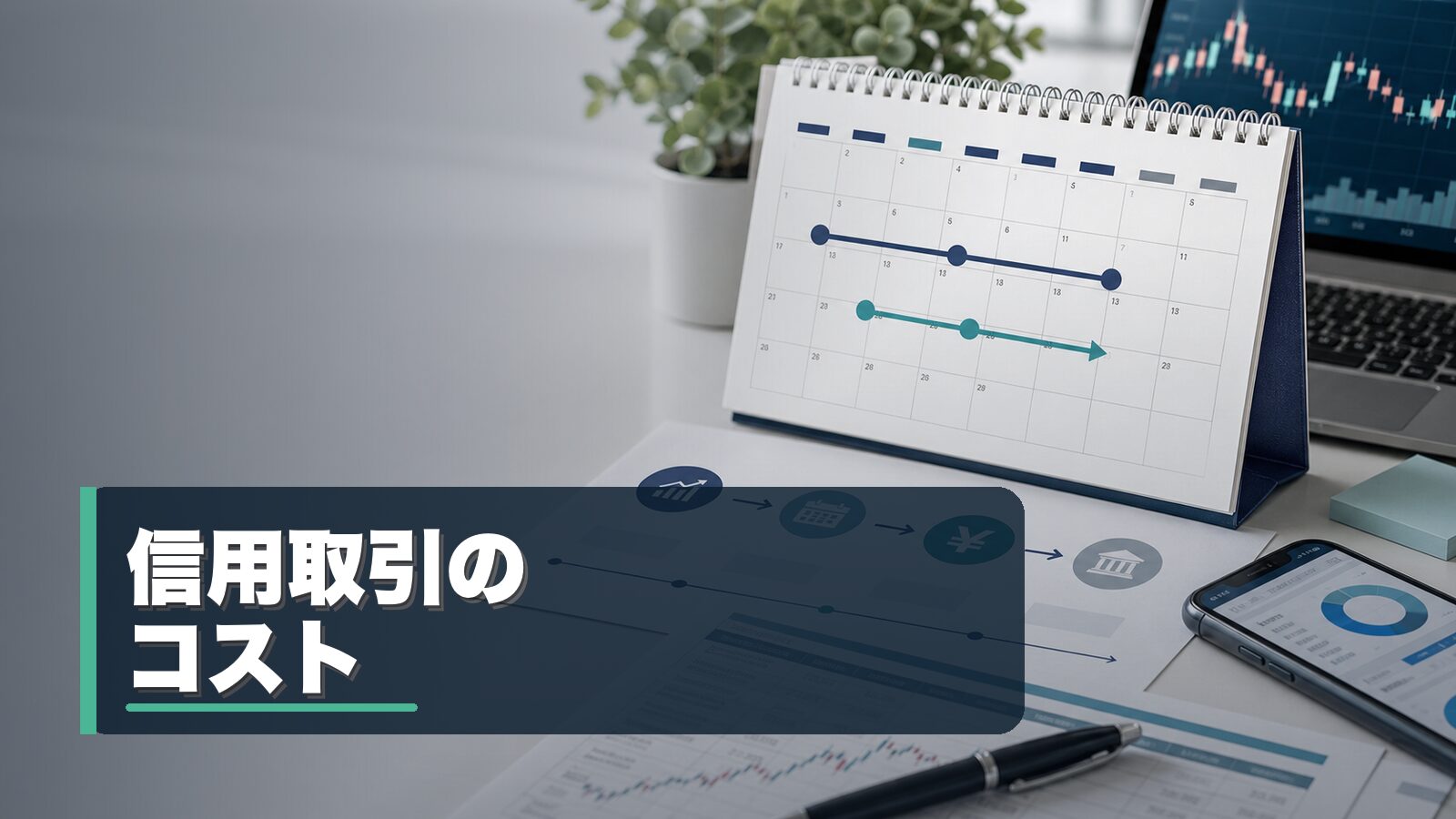 信用取引の金利・貸株料・逆日歩を整理するイメージ