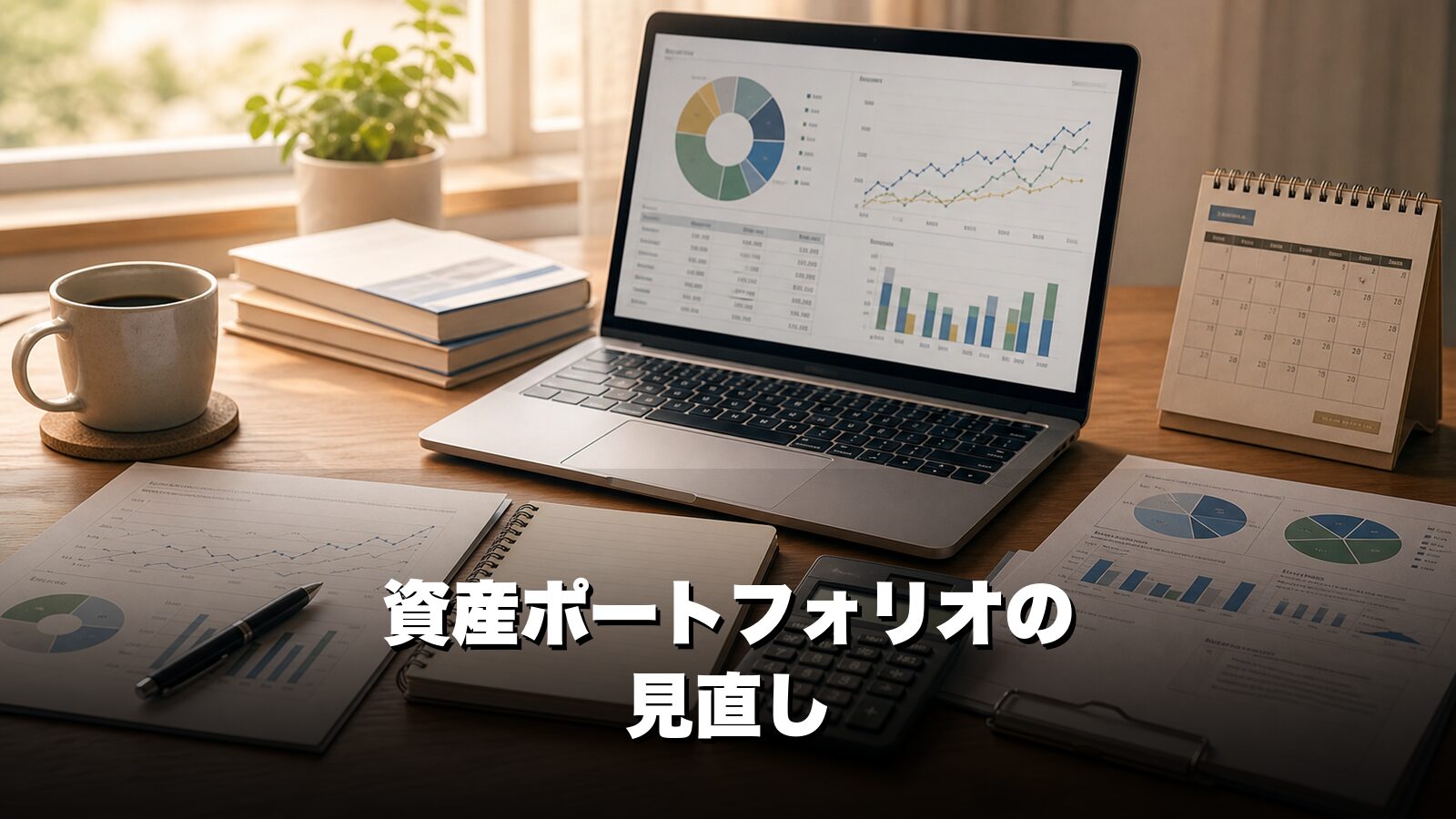 資産ポートフォリオと資産配分を確認するイメージ