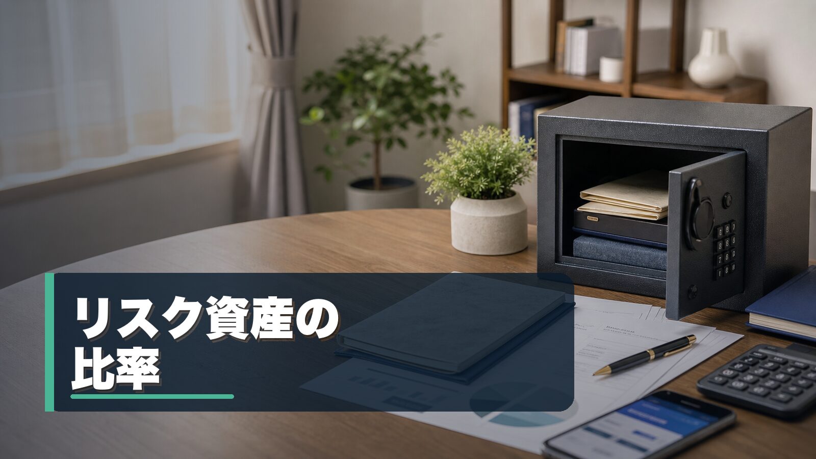 リスク資産の比率と資産配分を整理するイメージ