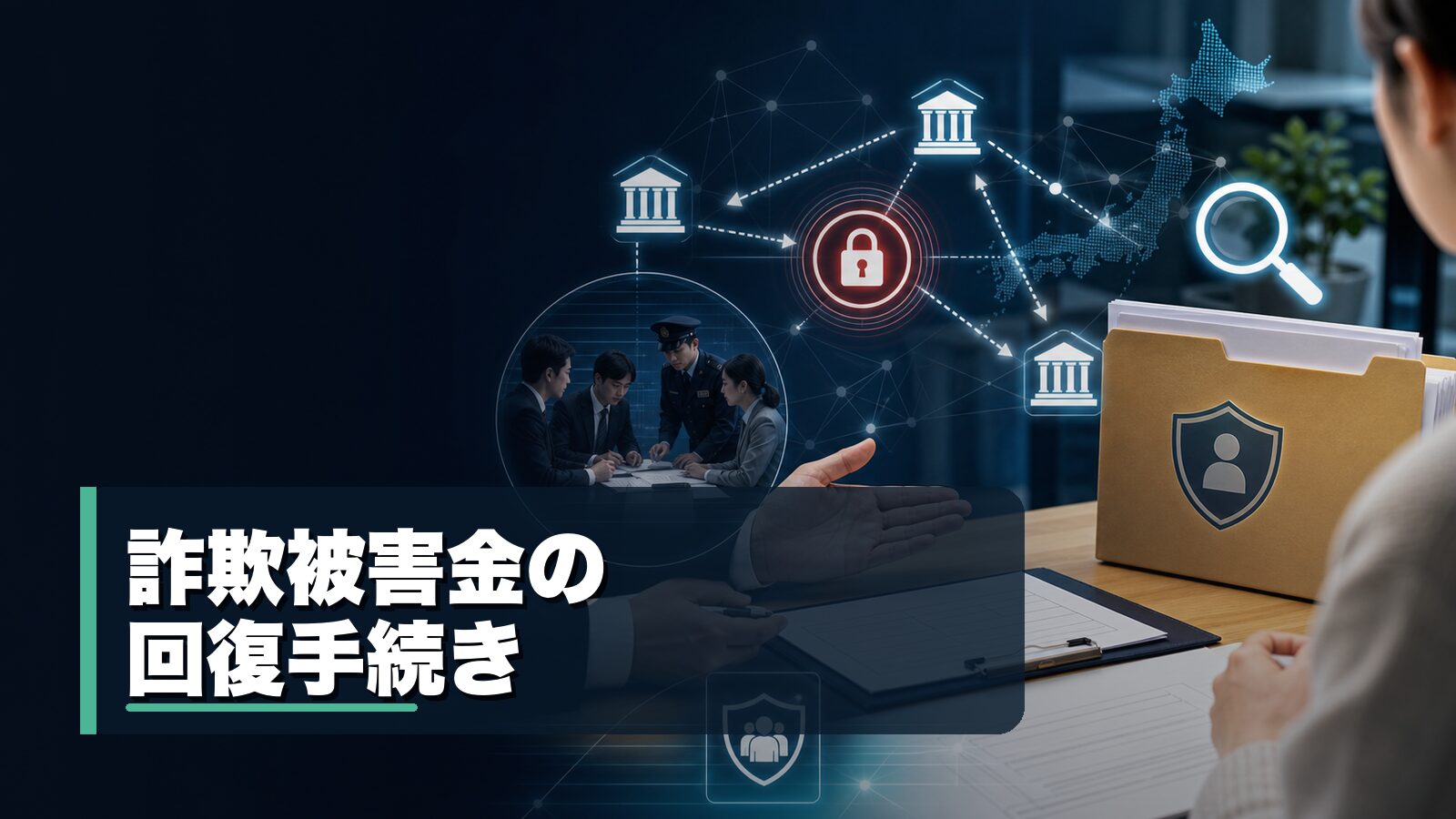 特殊詐欺の被害金追跡と凍結手続きのイメージ