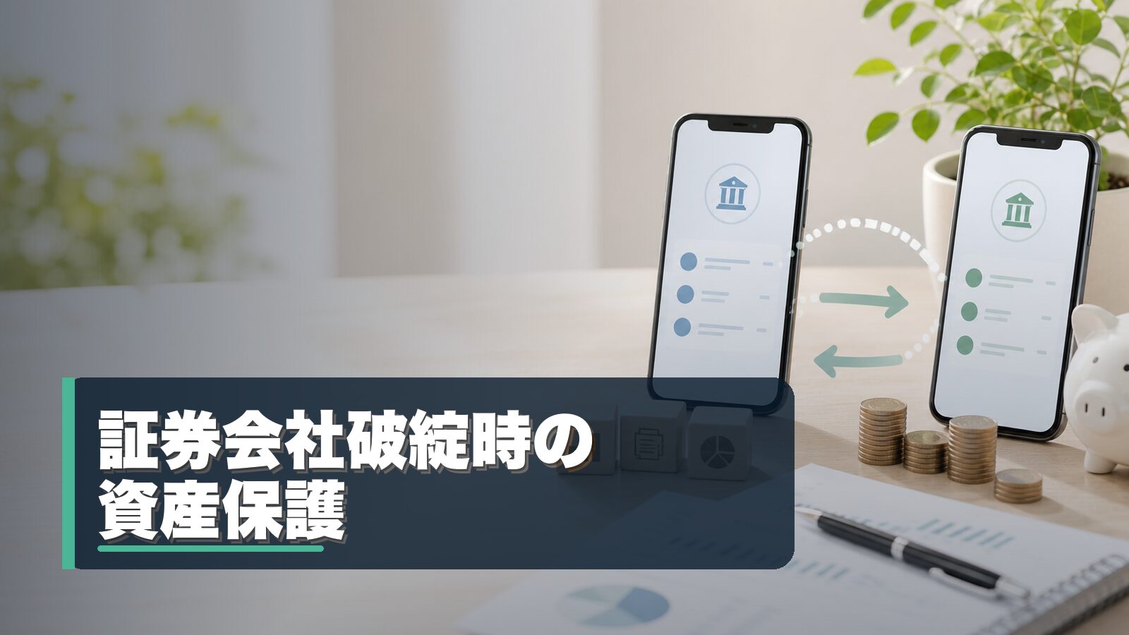 証券会社が破綻したときの分別管理と投資者保護基金を整理するイメージ