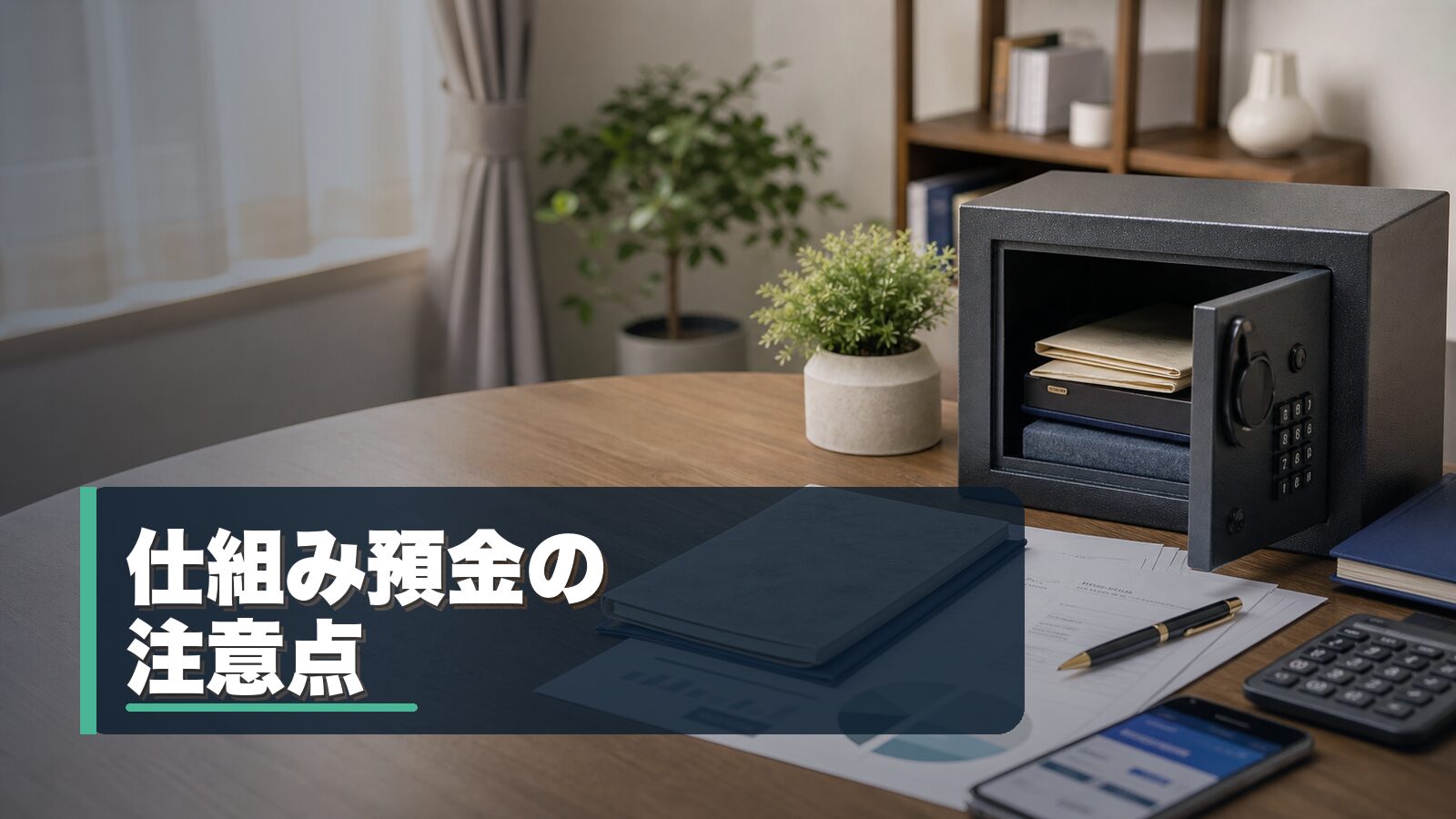 仕組み預金の注意点を整理するイメージ