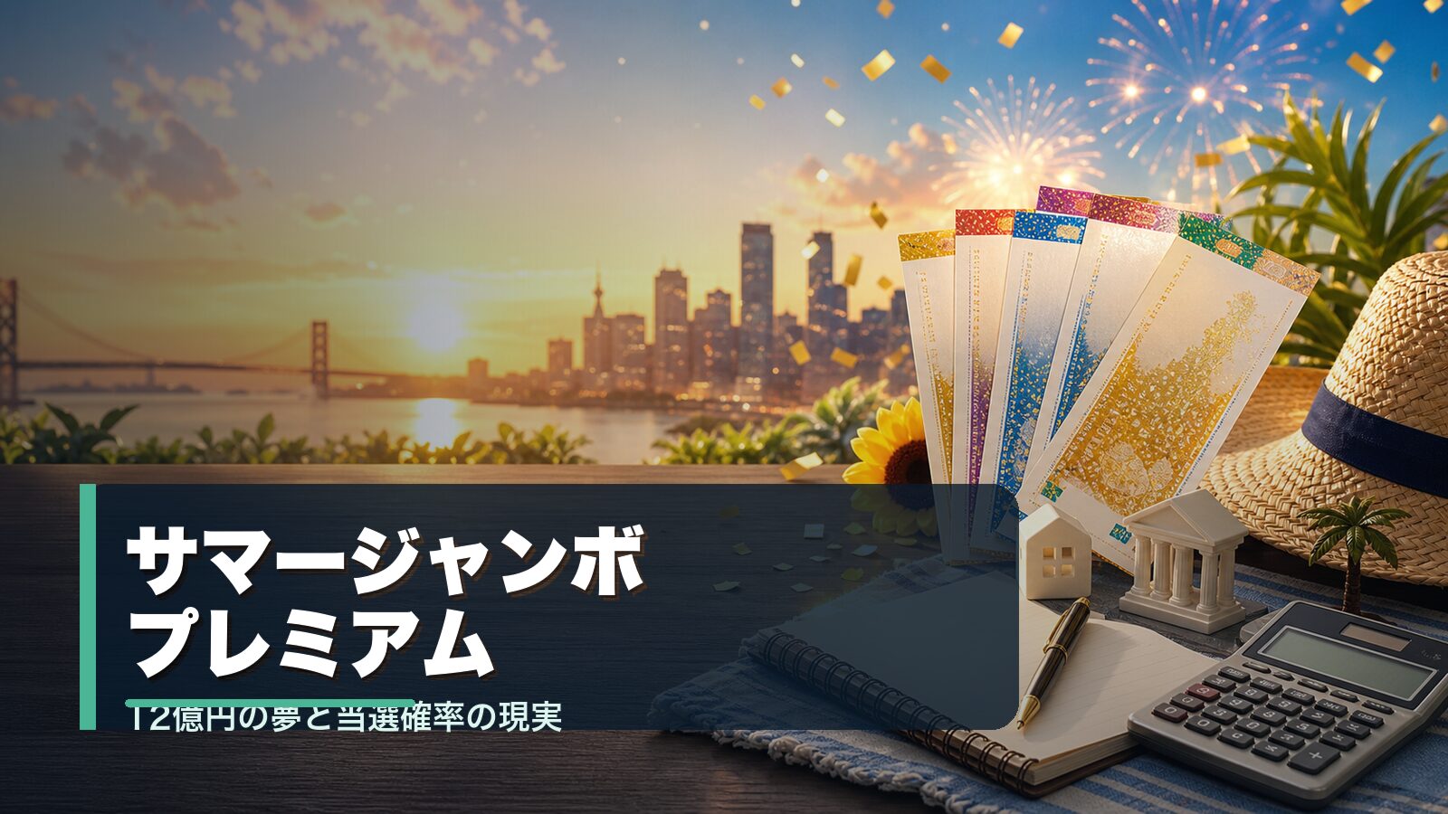 サマージャンボプレミアムの12億円の夢と当選確率を考えるイメージ