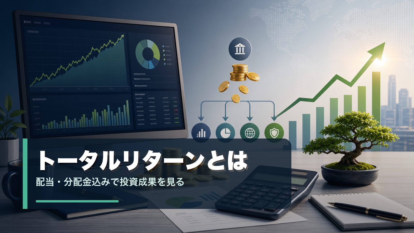トータルリターンで投資成果を見るイメージ