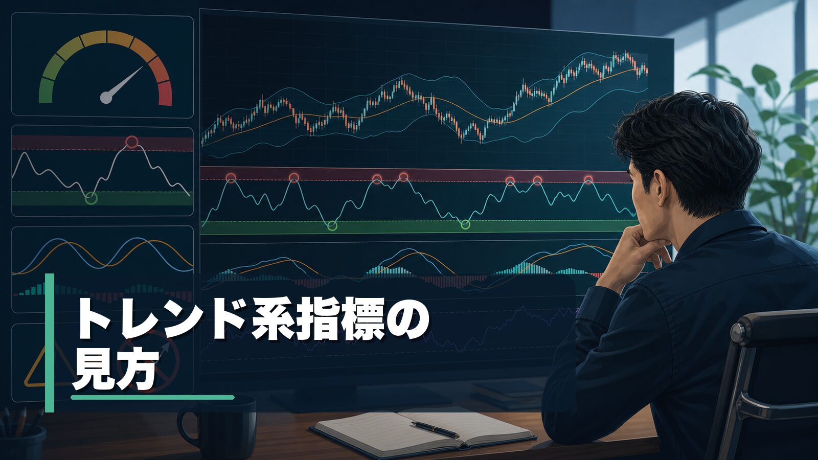 トレンド系チャート分析と移動平均線の見方を整理するイメージ
