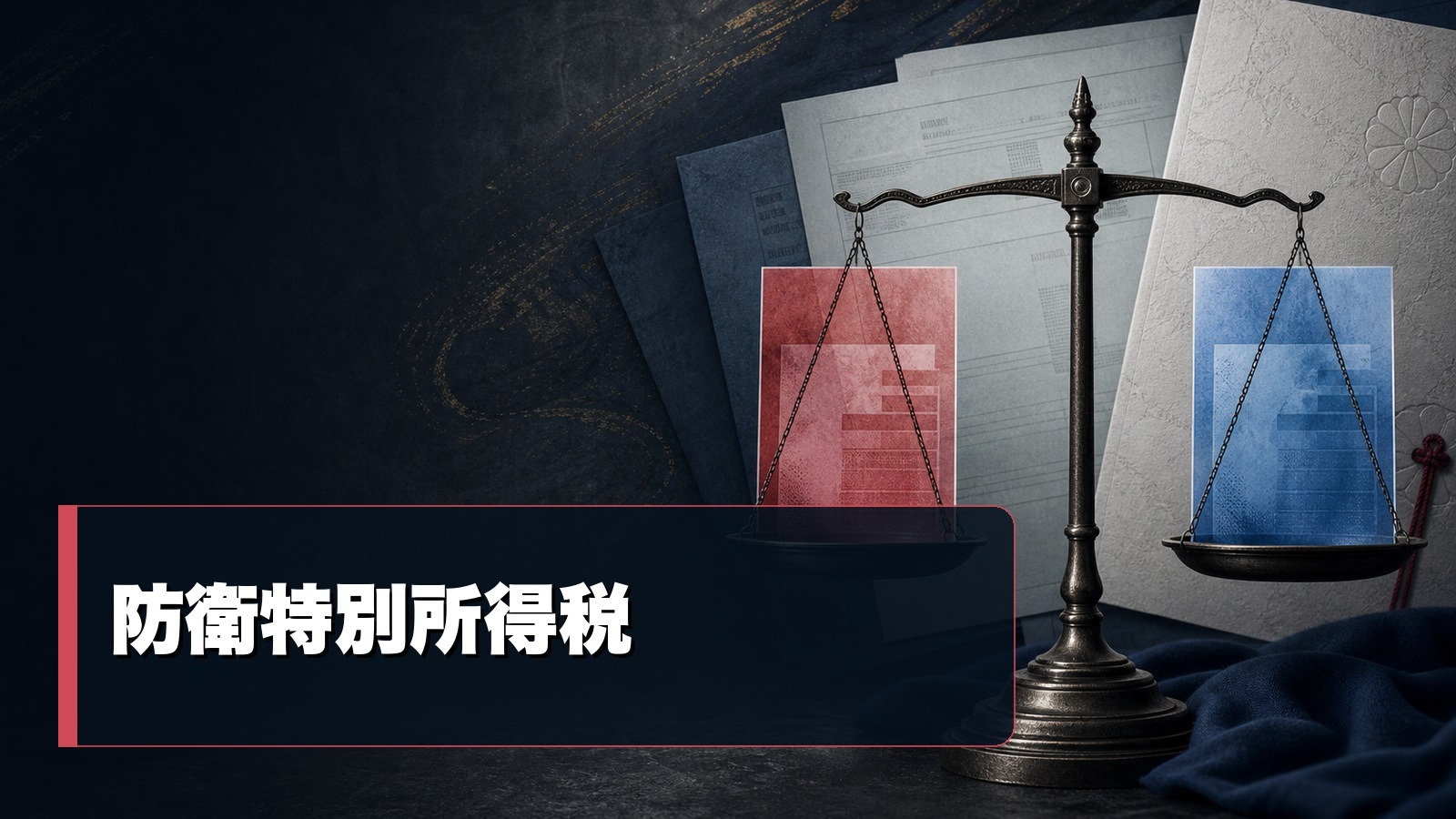 防衛特別所得税と復興特別所得税のバランスを表すイメージ