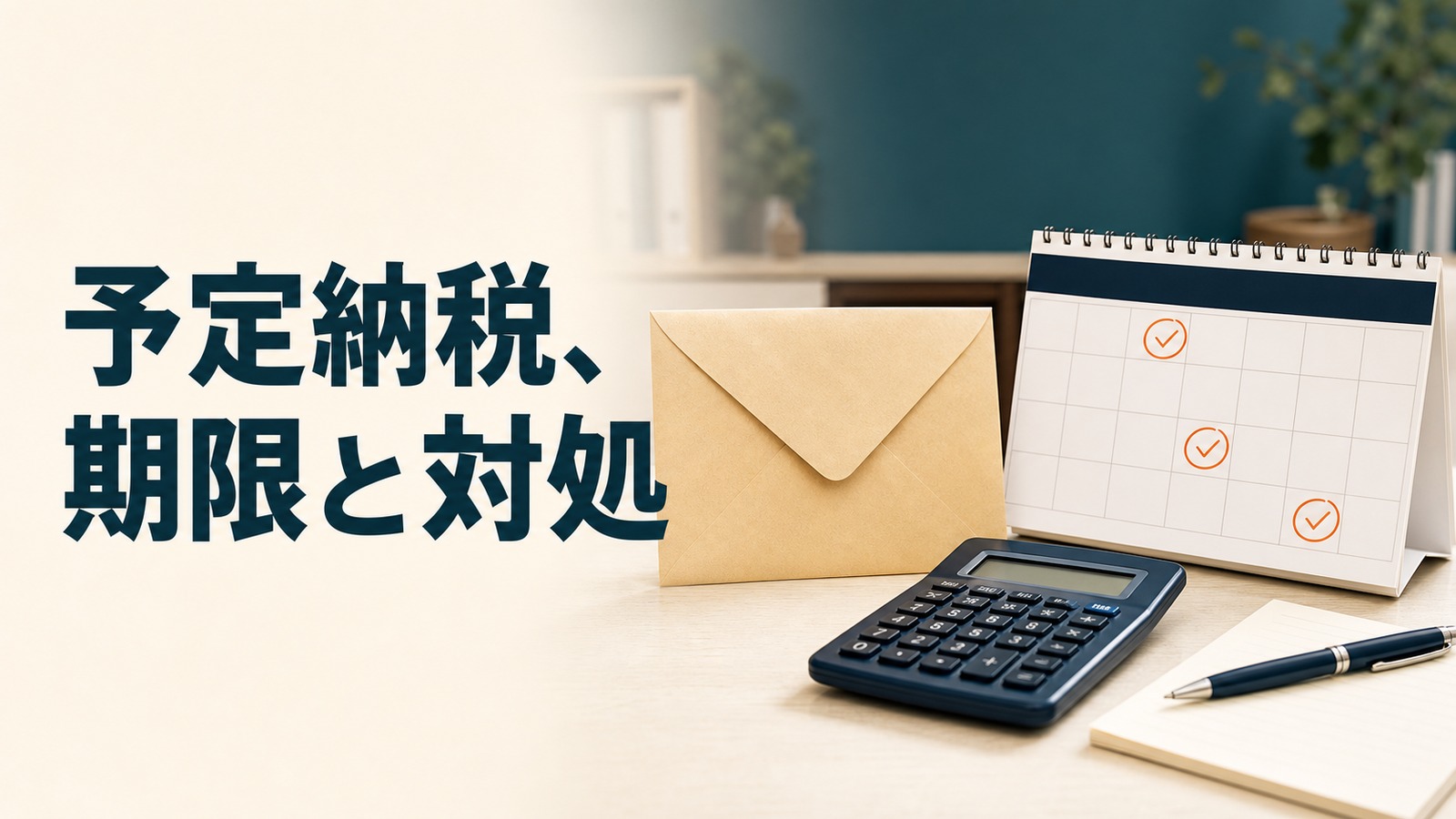 予定納税の期限と対応方法を表すイメージ