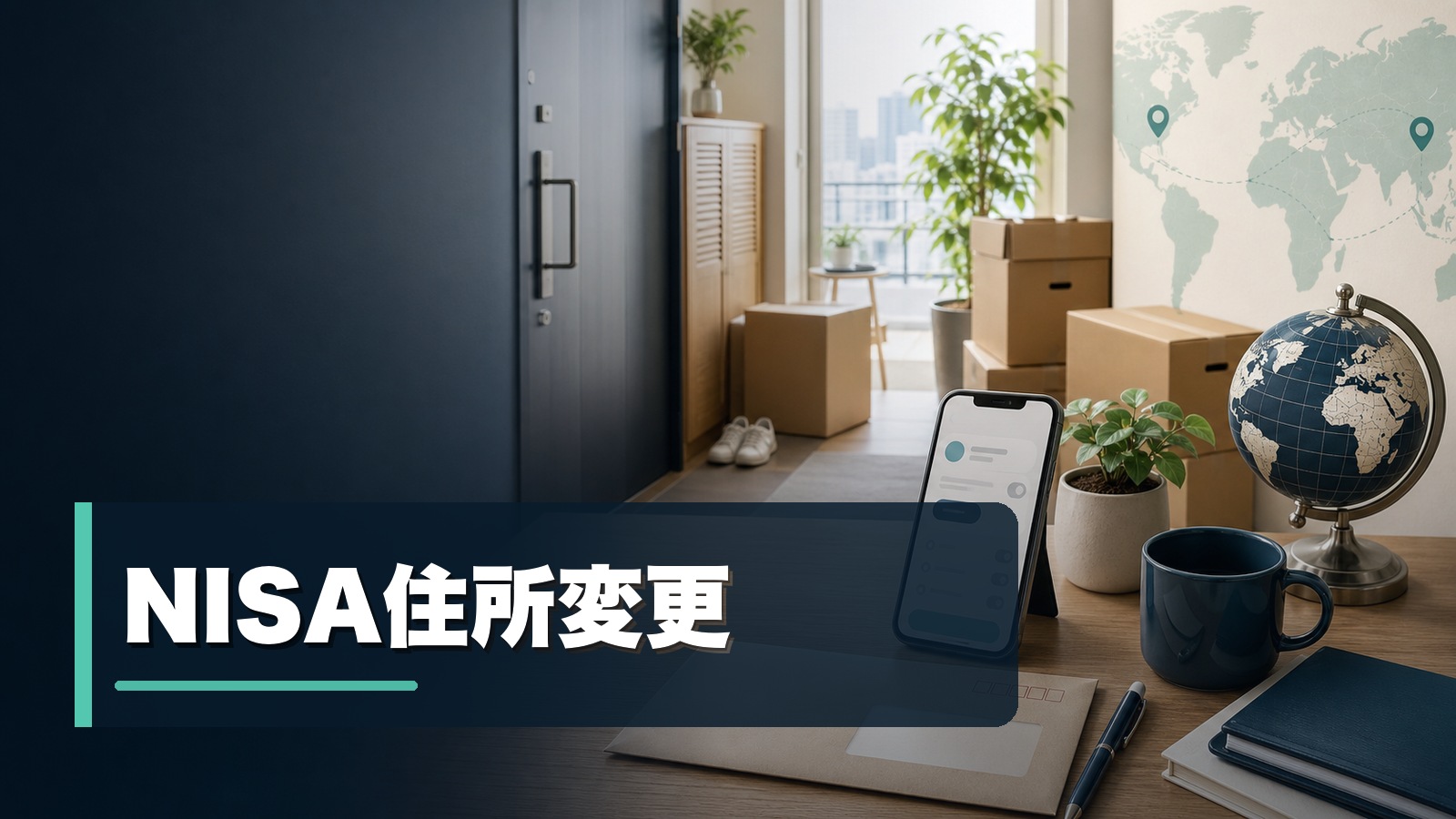NISA口座の住所変更と本人確認を表すイメージ
