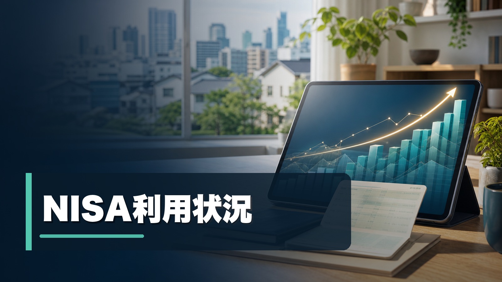 NISA口座数と買付額の増加を示すイメージ