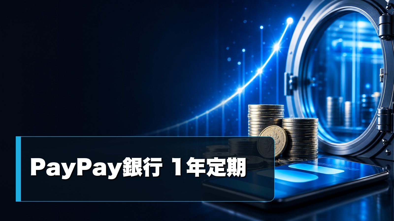 PayPay銀行の1年定期預金と金利を表すイメージ